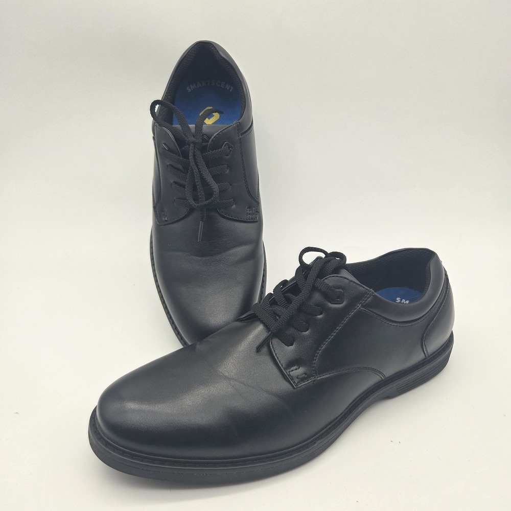 Nunn Bush Wade Black‎ Work Slip Resistant Plain Toe Oxford Shoes Men's 11 M